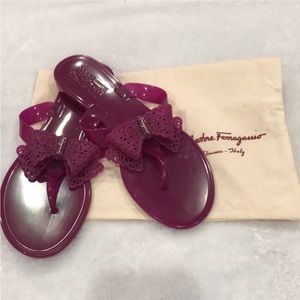 Authentic Salvatore Ferragamo jell sandals size 8
